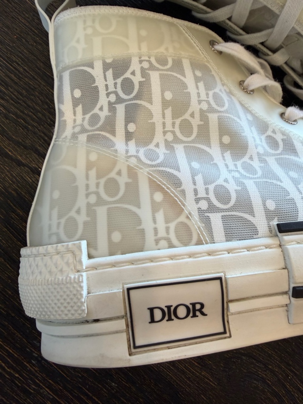 Dior Men's White High-Top Sneaker men’s size 46/ 13 US - Picture 2 of 16